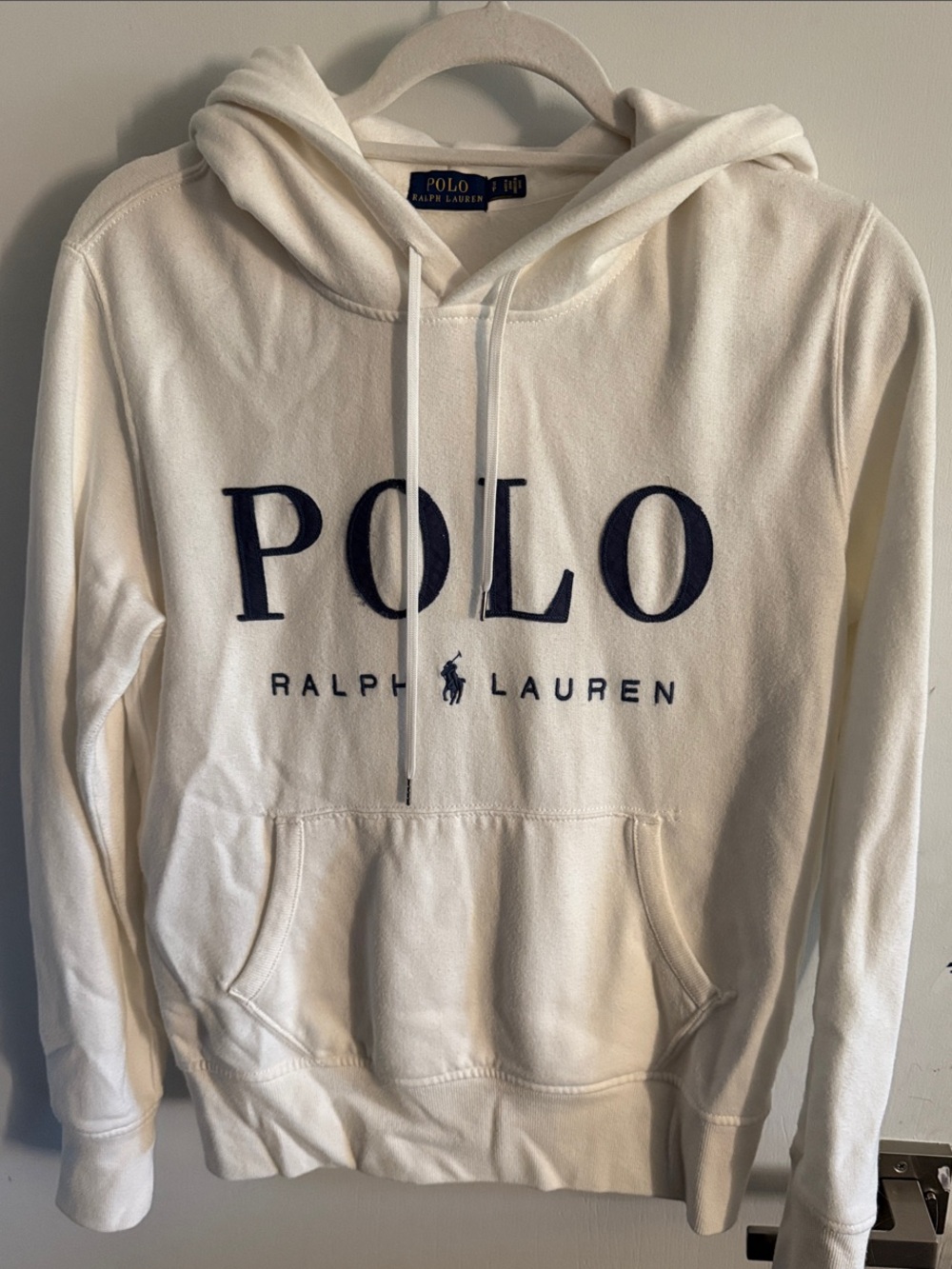 Polo by Ralph Lauren Cream Hoodie with Navy POLO Logo